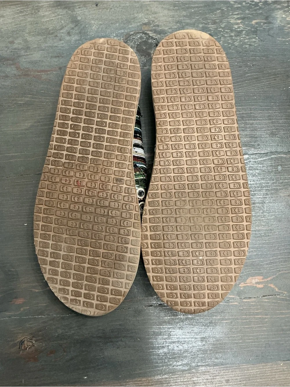 Sanuk Donna ST Grandma’s Couch Woven Slip On Loafers Multi Color Size 8